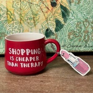 New “Shopping is Cheaper Than Therapy” Mug with Little Surprise Inside!